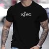 Vintage Men'S T-Shirt Letter Printing King Men Clothing Summer Casual Short Sleeve Street Designer Top Tees Oversized Sweatshirt