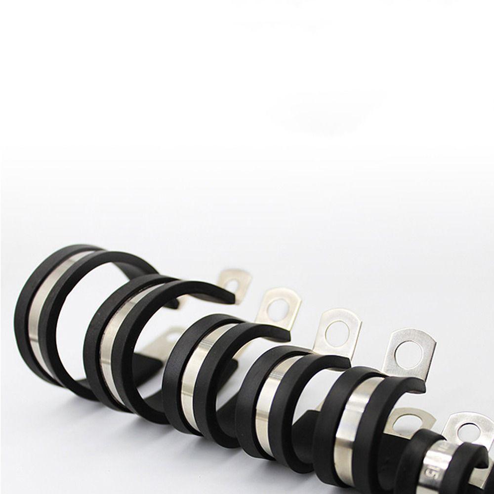 Metal Wiring Hose Clamp Useful Cable Fasteners Rubber Lined Clips  Hardware Electrical Fittings