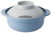 Recopo Microwave Made In Recipe Compact and Microwave Cooking Pot for Ramen and &NE Rakuchin! Pot, Blue, 1.5L, Japan, Single-Serve, Included,