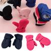 Candy Color Thickening Warm Outdoor Hand Warmers Lined with Fleece Winter Mittens Childrens Gloves