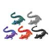 3D Printed Crystal Dragon 12In 3Pcs-Perfect Basket Essentials Stuffers, 3D Printed Flexible Articulated Dragon,Fidget Toys for Autism-Purple+Green+Red