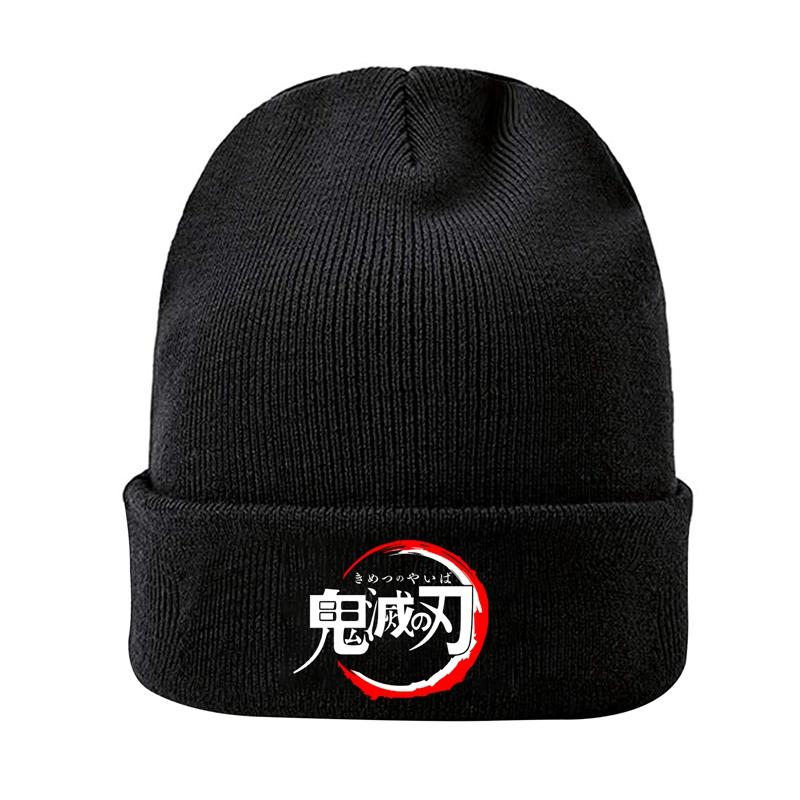 Knit Hat Demon Slayer Kimetsu No Yaiba Anime Winter Warm Beanie Caps Gonpachiro Kamanoko Unisex Women Casual Bonnet