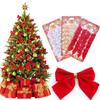 12PCS 5Cm Bow Christmas Decorations New Year Holiday Party Red Gold Silver Tree Bowknots Bows Xmas Ornament Party Home Navidad