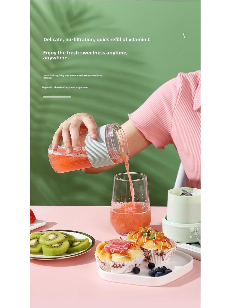 Portable Rechargeable Mini Juicer Cup - Household Multi-Function Wireless Blender