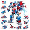 10 IN 1 Deformation Robot Fit Building Blocks Children Diy Toys Bricks Boy Gifts