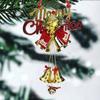 Christmas Bell Hanging Decoration  Christmas Bell Pendant With BowKnot Santa Claus Christmas Tree Elements
