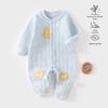 Cozy Air Cotton Baby Romper: Three-Layer Warm, Long-Sleeved Climbing Suit