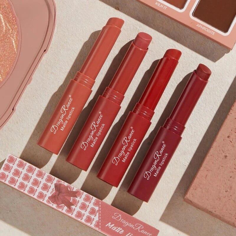 1Pc Nude Matte Lipstick Waterproof Long Lasting Lip Sticks Not Fading Sexy Red Velvet Lipsticks Women Make Up Cosmetics
