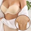 Women Invisible Strap Seamless Padded Bra with Underwire & Clear Straps & Backless Design B C Cup