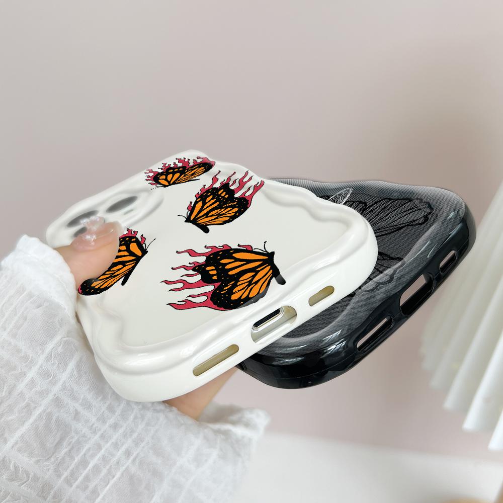 Cute Cartoon Pattern Cream Texture Casing Wavy Edge Soft Silicone Cover Phone Case for OPPO Reno Realme