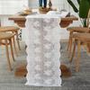 Vintage Lace Floral Table Runner White Wedding Dining Table Decorations Table Cover For Wedding Banquet Party Boho Home Decor