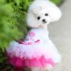 Spring Dog Lace Dress Pet Dog Clothes For Small Dog Party Birthday Wedding Dress Puppy Costume Pet Clothes