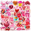 50 Valentine'S Day Stickers Ins Wind Personality Cartoon Sweet Valentine'S Day Graffiti Laptop Stationery Stickers