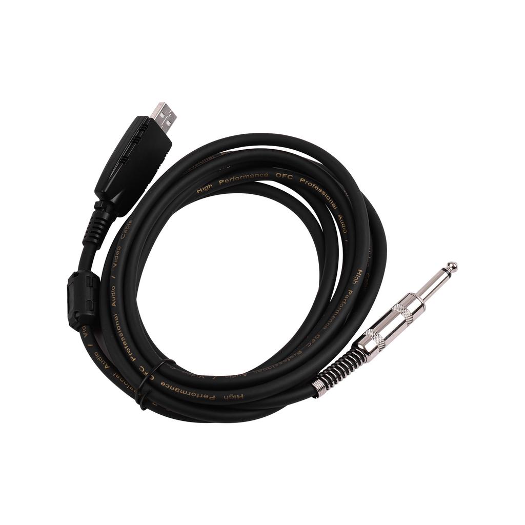 USB Guitar Andio Cable USB Male Interface To 6.35mm (1/4inch) Mono Electric Guitar Connection Cable