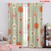 2pcs,2D Plane Printing Contemporary Curtains Bailey Blooms Polyester Fabric (without Rod) Festive Use for Bedroom, Living Room,