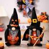 New Halloween Decoration Holding Pumpkins Brooms Pointed Hat Witch Home Halloween Faceless Doll Dwarf Ornaments