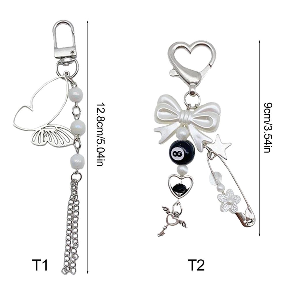 Fashionable Star Keychain Phone Pendant Bowknot Keychain Phone Charm Phone Decors  Unique Gift for Girls and Women