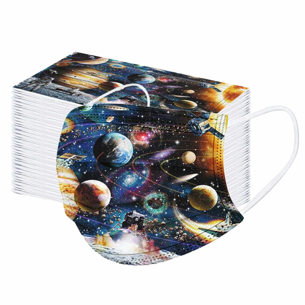 100PCS Children's Three-Layer Protective Dust-Proof Print Disposable Mask