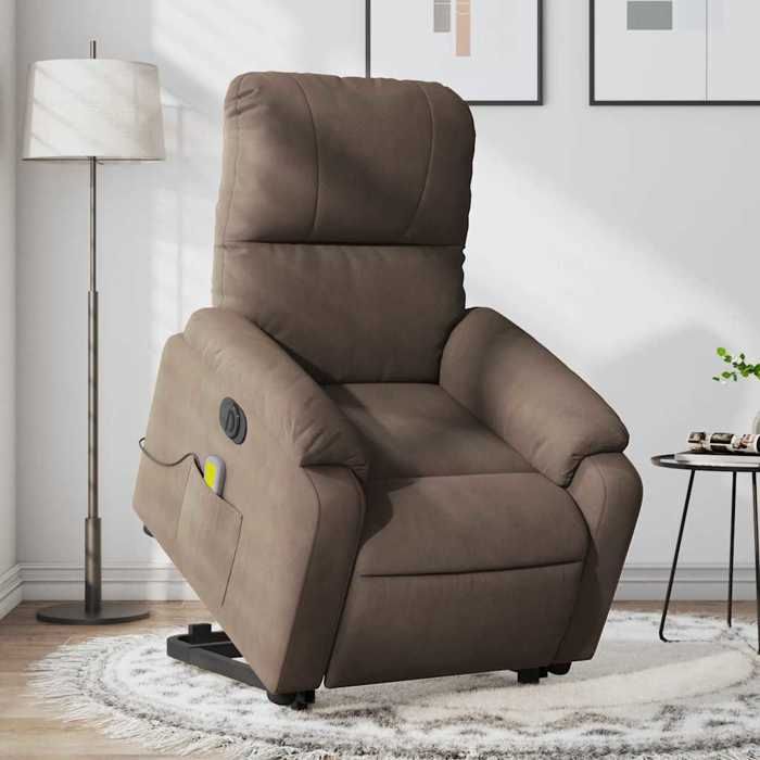 VidaXL Electric Massage Recliner Brown 3204949