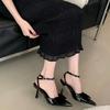 Summer New Sandals Women Pointy Head Shallow Mouth Butterfly Knot Cross Strap Anti-slip Wear-resistant High Heels