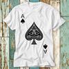 230 Gsm 100% Cotton Ace Of Spades Poker Lucky Playing Card Casino T Shirt Top Design Unisex Ladies Mens Tee Retro Fashion Vintage Shirt S861