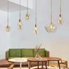 Nordic Modern Minimalist Glass Chandelier Coffee Shop, Restaurant Decoration, Electroplating Creative Bar Table Pendant Light