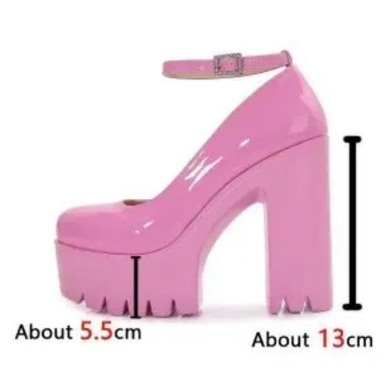 Women Pumps Shoes Sexy Thick High Heels Platform Black Dress Party Wedding Shoes Woman Sandals High Heels Platform Heels