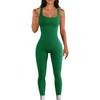 Seamless Ribbed Fitness Jumpsuit with Chest Pad