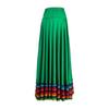 Maxi Skirt Ladies Folk Dance Skirt Elastic Waist Spanish Swing Skirt Rainbow Large Swing Hem Mexican Flamenco Performance Skirt
