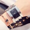 Women Luxury Style Rectangular Case Female Quartz Wristwatch Triple Chain Bracelet Ladies Watch