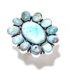 Republic Larimar Handmade 925 Sterling Silver Jewelry Ring Size 8 T1N63