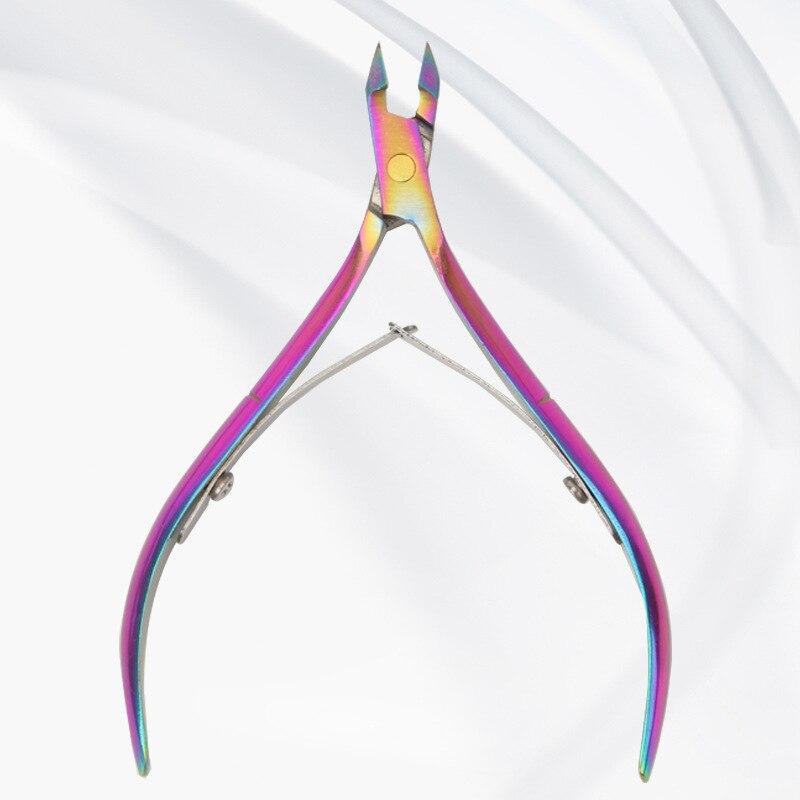 Colorful Nail Cuticle Nipper Clipper 1 Pcs Colorful Scissor Plier Dead Skin Remover Clear Nail Art Tool for Beauty Salon