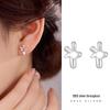 Banyan Tree S925 Silver Korean Flower Earrings - Simple, Stylish Design for Women