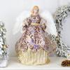 Christmas Doll Standing Treetop Figurine Angel In Gown Home Table Decoration Room Decor Statue Home Accessories Desk Decor