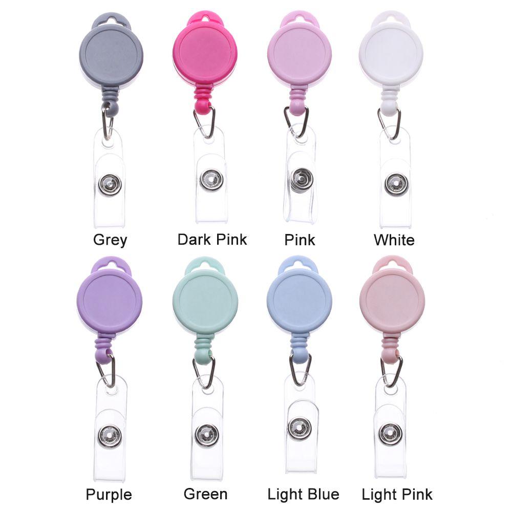 Office Supplies ID Name Card Anti-Lost Clip Stationery Retractable Key Ring Lanyards Badge Holder