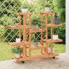 VidaXL Flower Stand with Wheels 110x25x115 Cm Solid Fir Wood 362860