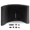 Microphone Soundproofing Aokeo Sound Absorbing Material Shield Microphone Separation Shield Foldable for Vocal Recording and Broadcasting Reflection