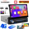 TOYOUSONIC 7” 8+128GB Car Radio Android CarPlay Multimedia Video Player Retractable Screen GPS Navigation Auto Audio 4G Stereo