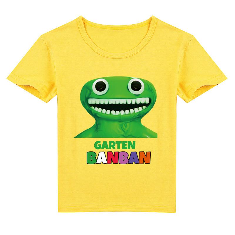 Garten of Banban Casual T-shirts Unisex Summer Children's Sports Clothes Toddler Kids Short Sleeves Cartoon Printed Tees Tops Baby Boys Grils