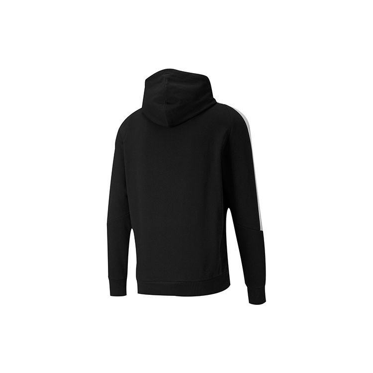 Puma Modern Logo Contrast Hooded Sweatshirt Men Tops Black 585191-01