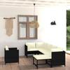 Day and Night - Day and Night 7-piece Garden Furniture Set and Black Synthetic Rattan Cushions