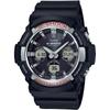 Men's G-SHOCK GAW-100-1AJF [Bic Case Radio Wave Solar Silver] Round Watch Black Resin