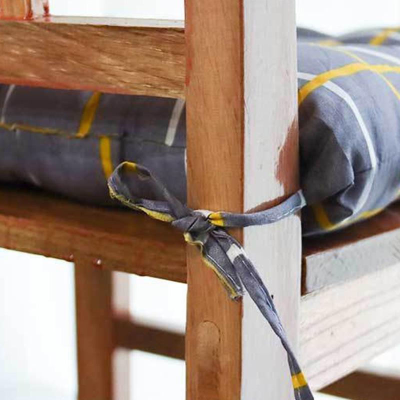 1PC Ultra Soft Linen Chair Cushion Seat Cushion Seat Pad With Ties Car Seat Mat Thick Living Room