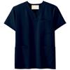 Midori Anzen Medical Scrub, Unisex, Eco-Mark Certified, Stretch, Dark Navy, VEM1002, Size L