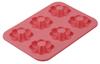 Kai Corporation Silicone Donut 6 260 X 180 X Silicone WDC1001 Mold, Ponde, Cavities, DL-6246, 29mm, Pink, Rubber, China,