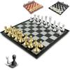 High Quality  Game Medieval  Set With Chessboard 32 Chess Pieces With Chessboard Gold Silver  Chess Set WPC