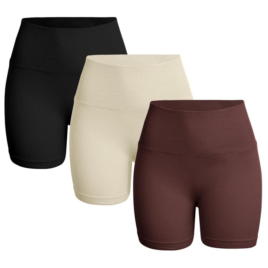 Seamless Ribbed Butt-Lifting Yoga Shorts - Super Elastic Slimming Fitness Pants