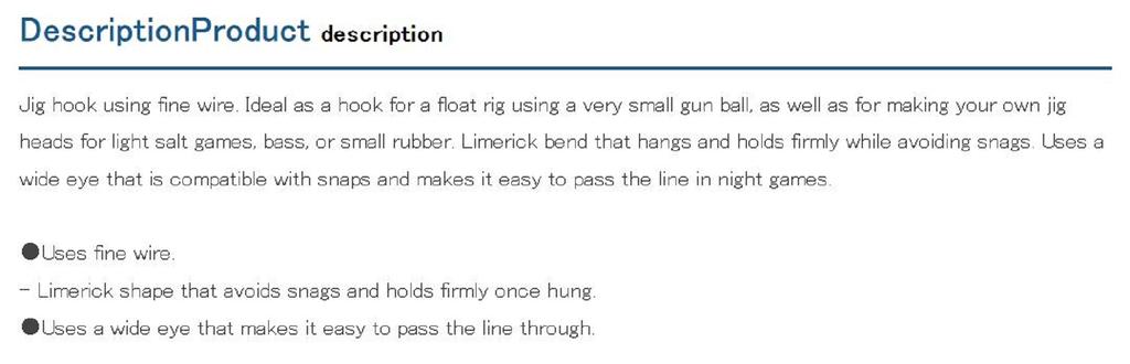 Decoy Jig-51 Limerick Fine Jig Hook Size 6 (9455)