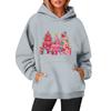 Women's Sweatshirts O-neck Long Sleeve Christmas Printed Top Solid Color Hoodie