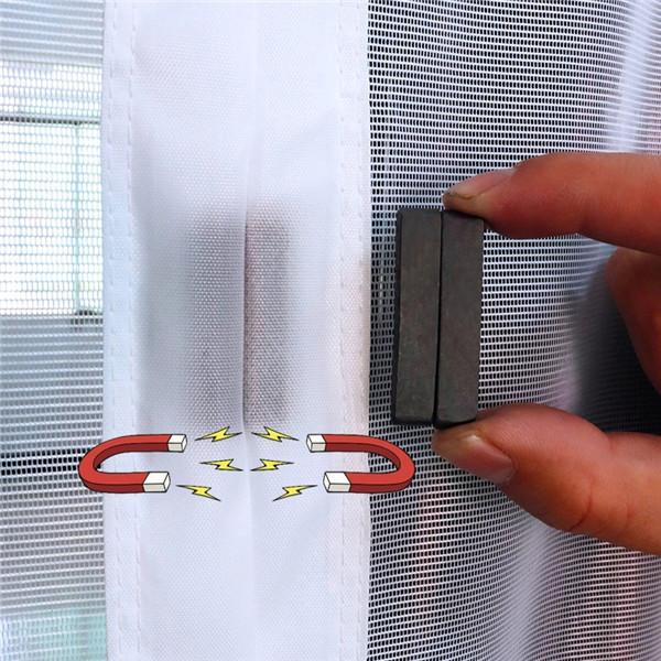 Folio Magnetic Window Screen Mesh Indoor Anti-Mosquito Curtain Tulle Summer Invisible Removable Washable Screen Net